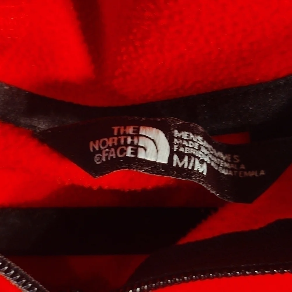 The North Face Black and Red Hooded Track Jacket Sz M